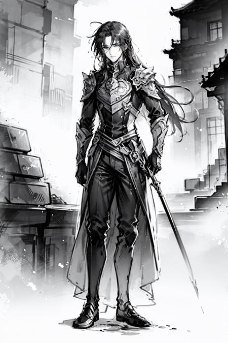 03025-3802855859-mo,masterpiece, best quality,1boy,standing, long hair,cold face, full body, (front),monochrome, greyscale,ink splash.png
